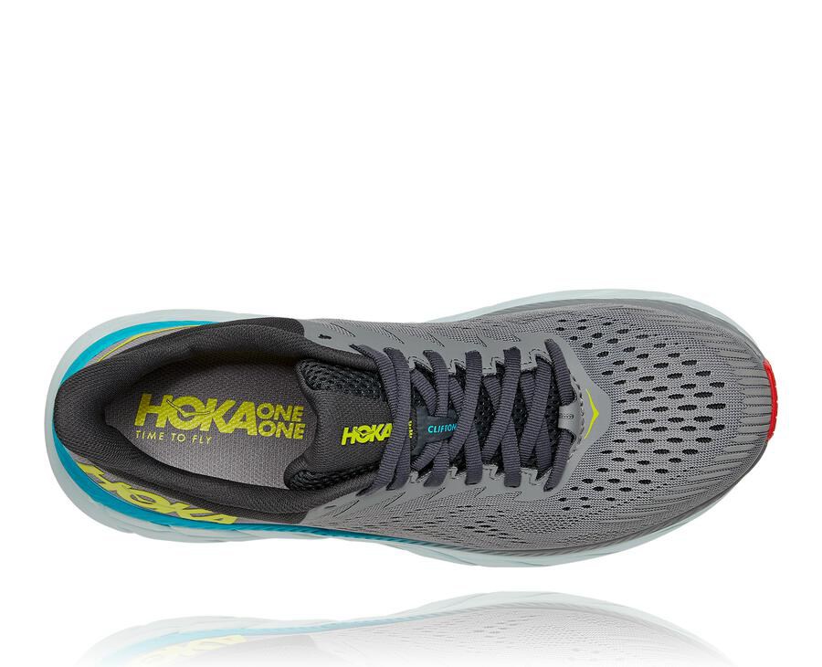 Tenis Hoka One One Hombre Grises - Clifton 7 - QSON49820